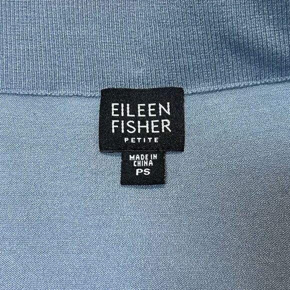 Eileen Fisher System Light Blue Silk Blend Knit Midi Skirt Size Petite Small - Picture 2 of 5